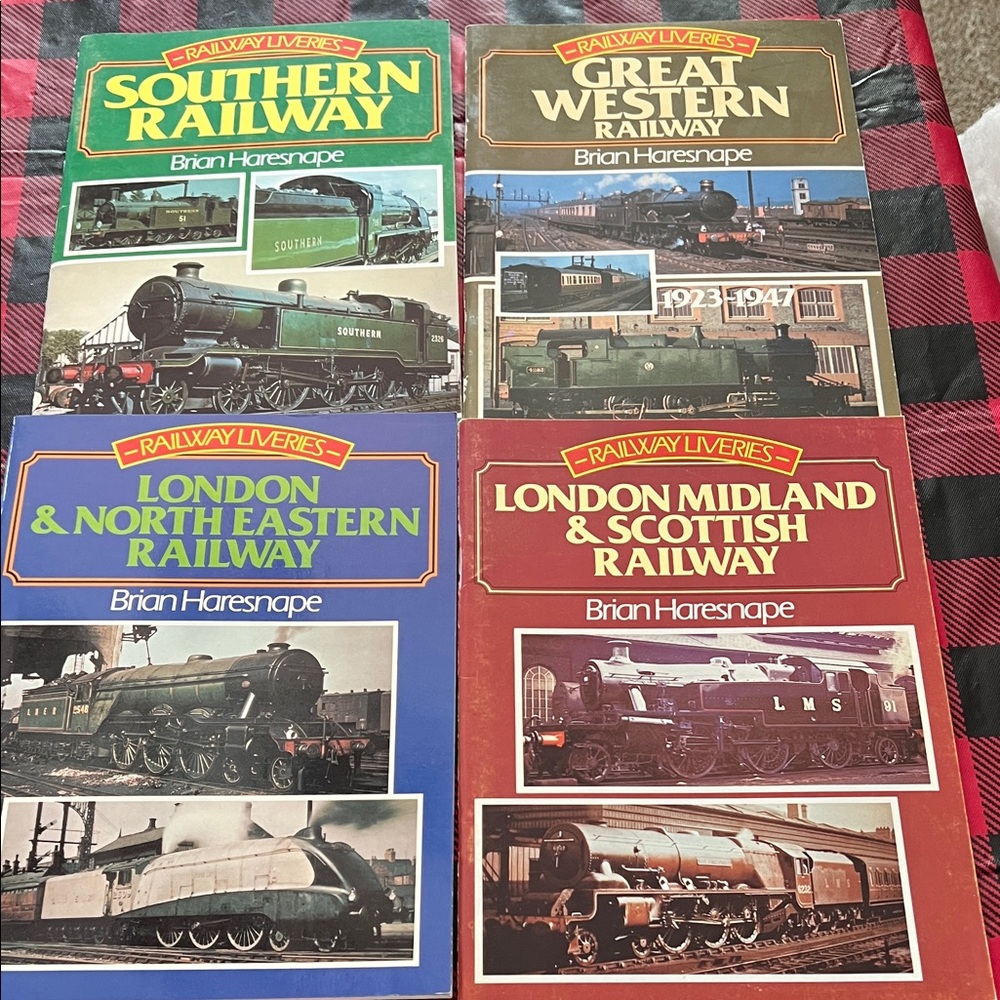 Railway Livery Book Set - Green, Blue, Red, Brown Covers
